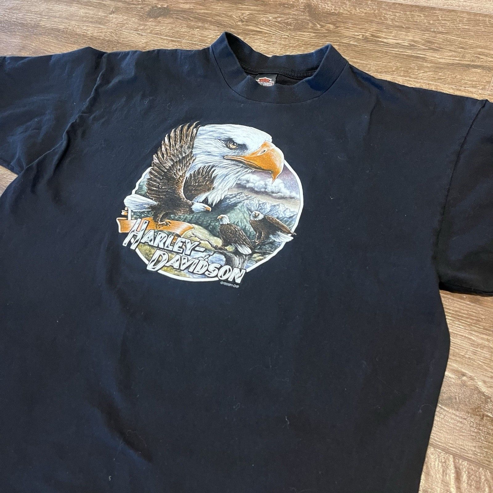 Vintage 1999 Harley Davidson T-Shirt 2xl Black Las Vegas Nevada Eagle Mountain